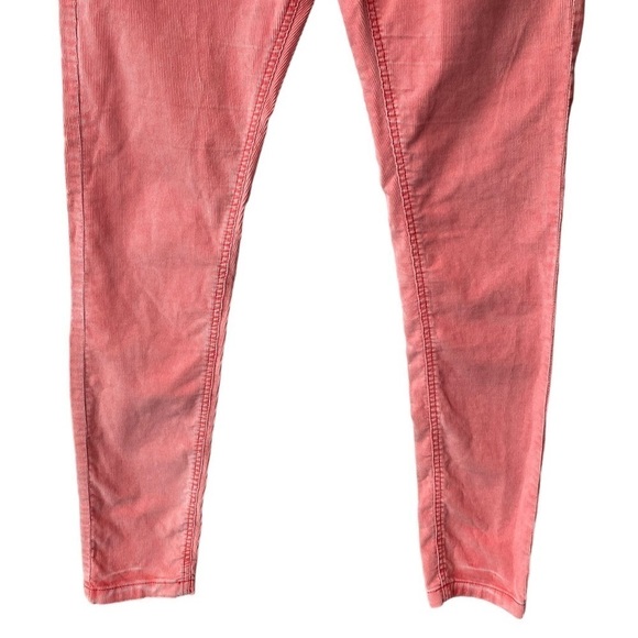 Free People Corduroy Floral Skinny Print Embroidered Y2K Pants Jeans Size 26 - Picture 4 of 7